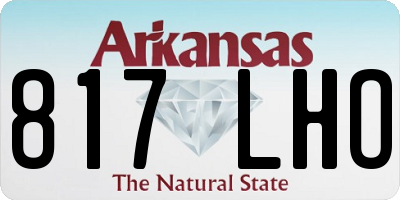 AR license plate 817LHO