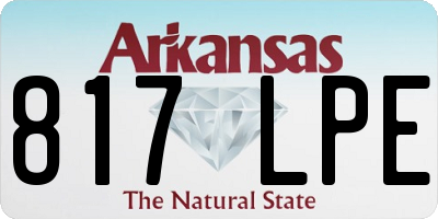 AR license plate 817LPE