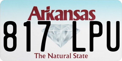 AR license plate 817LPU