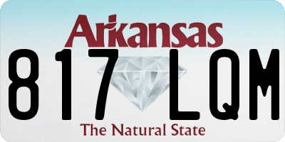 AR license plate 817LQM