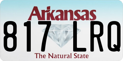 AR license plate 817LRQ