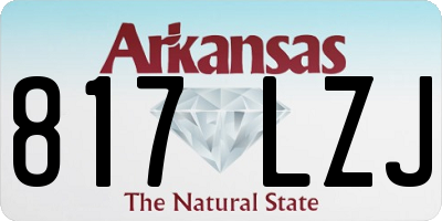 AR license plate 817LZJ