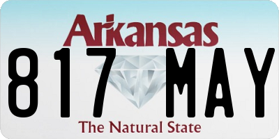 AR license plate 817MAY