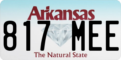 AR license plate 817MEE