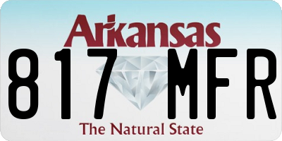 AR license plate 817MFR
