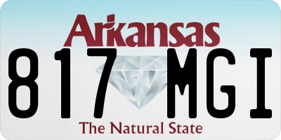 AR license plate 817MGI