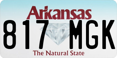 AR license plate 817MGK