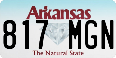 AR license plate 817MGN