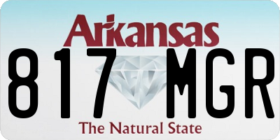AR license plate 817MGR