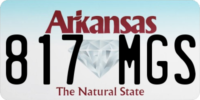 AR license plate 817MGS