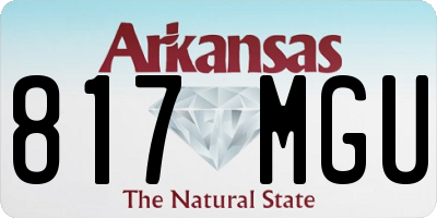 AR license plate 817MGU