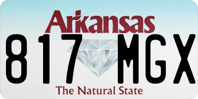 AR license plate 817MGX