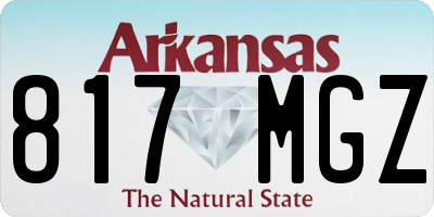 AR license plate 817MGZ