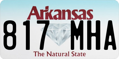 AR license plate 817MHA