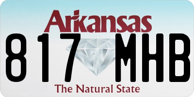 AR license plate 817MHB