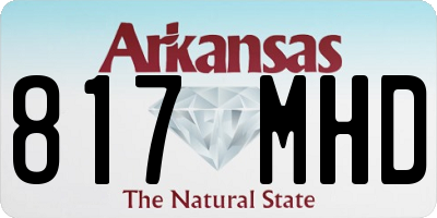 AR license plate 817MHD