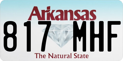 AR license plate 817MHF