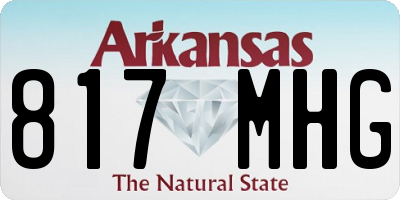 AR license plate 817MHG
