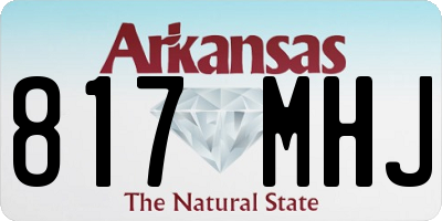 AR license plate 817MHJ