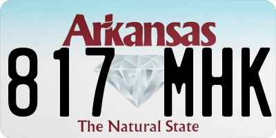AR license plate 817MHK