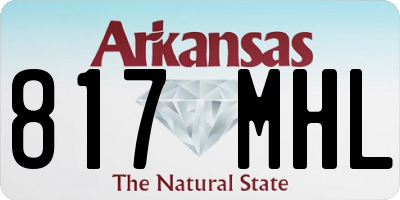 AR license plate 817MHL