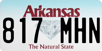 AR license plate 817MHN