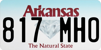 AR license plate 817MHO