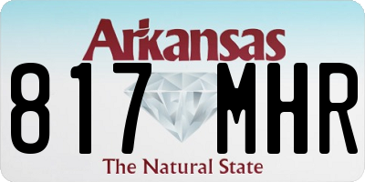 AR license plate 817MHR
