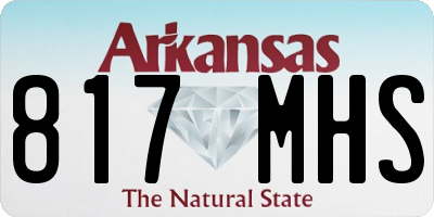AR license plate 817MHS