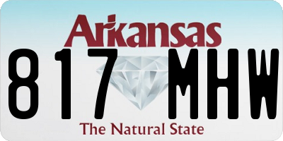 AR license plate 817MHW