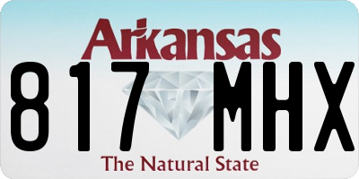AR license plate 817MHX