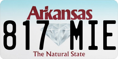 AR license plate 817MIE