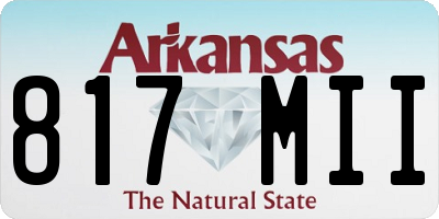 AR license plate 817MII
