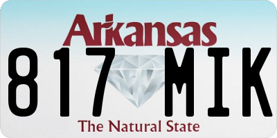 AR license plate 817MIK