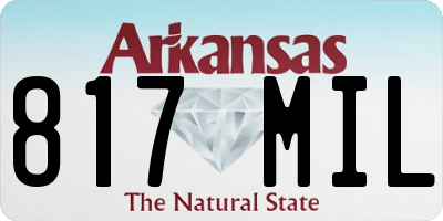 AR license plate 817MIL