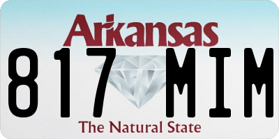 AR license plate 817MIM