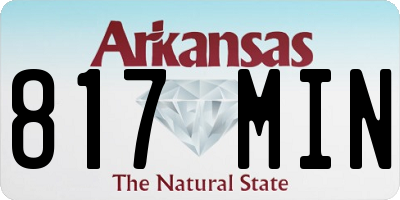 AR license plate 817MIN