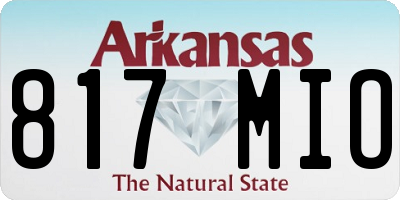 AR license plate 817MIO
