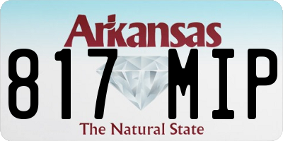AR license plate 817MIP