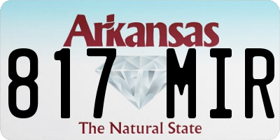 AR license plate 817MIR