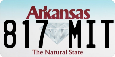 AR license plate 817MIT