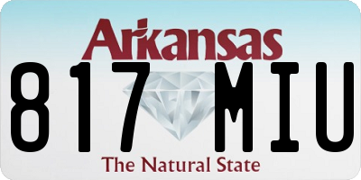 AR license plate 817MIU