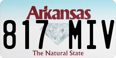 AR license plate 817MIV