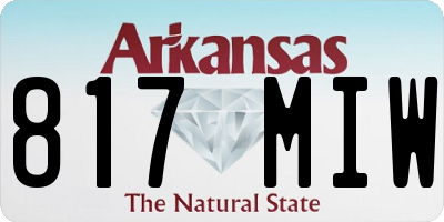 AR license plate 817MIW