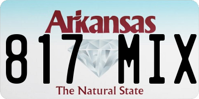 AR license plate 817MIX