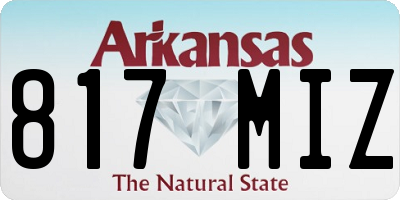 AR license plate 817MIZ