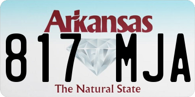 AR license plate 817MJA