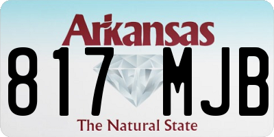 AR license plate 817MJB