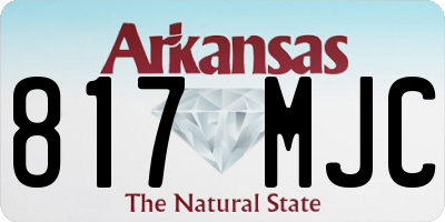 AR license plate 817MJC