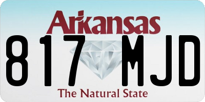 AR license plate 817MJD